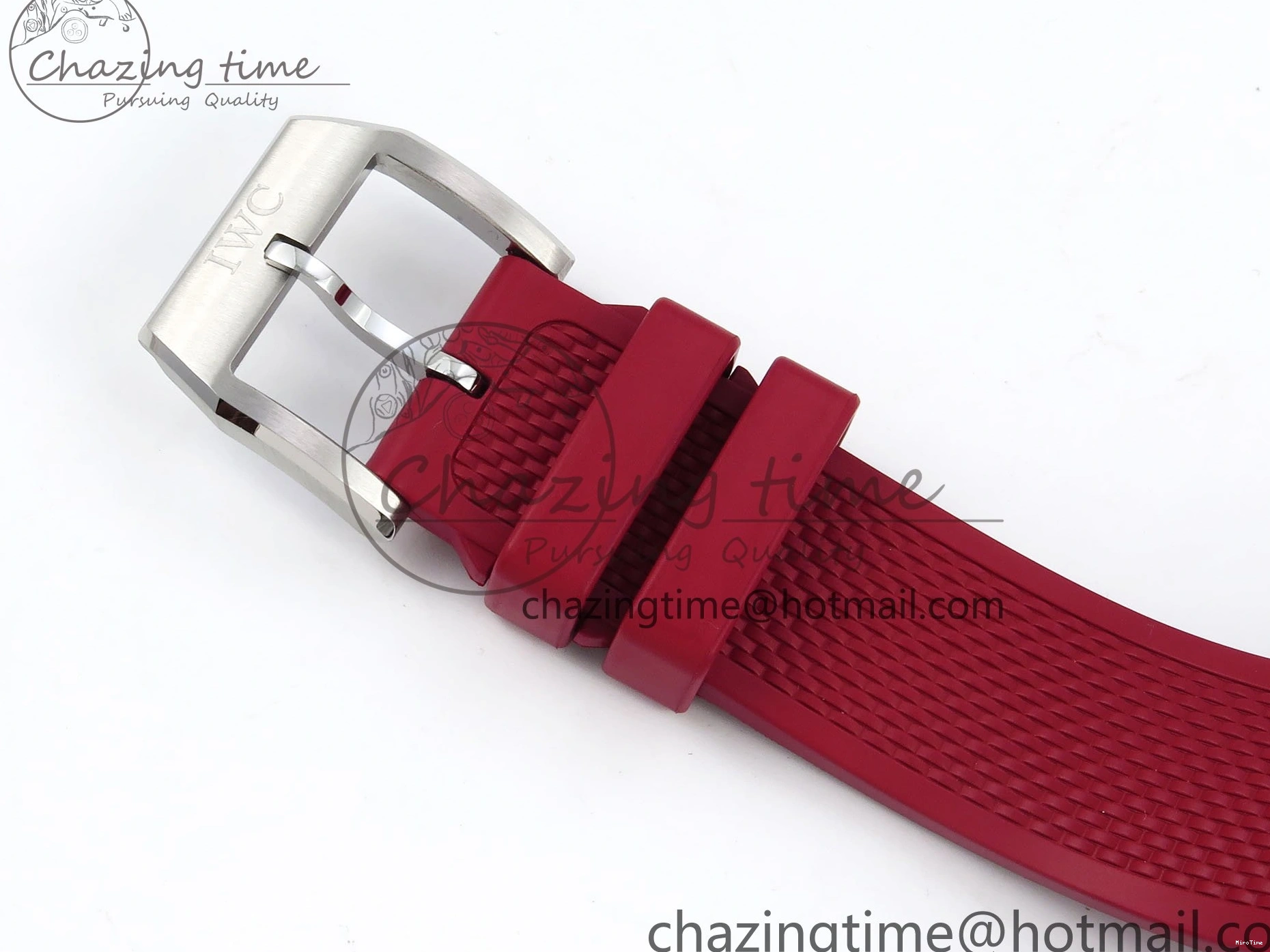 MIROTIME 0111 Reliable Portuguese Chrono IW3716 Z+F 1:1 Best Edition Red Dial on Red Rubber Strap A 7015